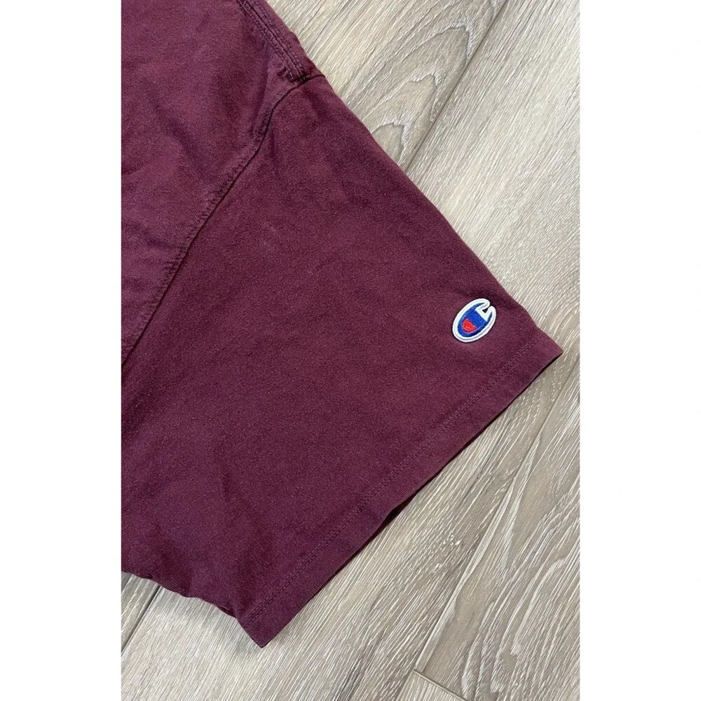 Champion Authentic Athleticwear Maroon Cotton Short Sleeve Tee Mens Sz XL - Picture 3 of 9